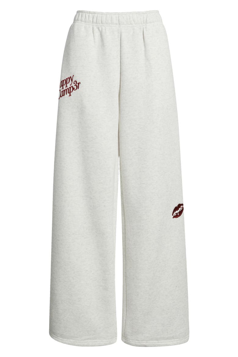 Sweet Like Cherry Wide Leg Sweatpants, Alternate, color, HEATHER GRAY