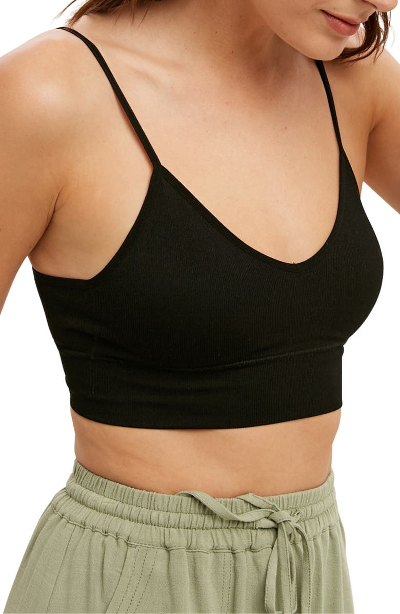 WISHLIST Seamless Bralette, Alternate, color, Black