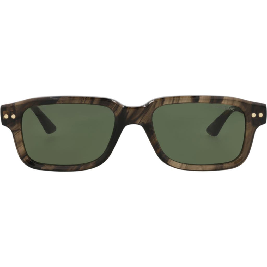 Montblanc 53mm Rectangular Sunglasses In Multi