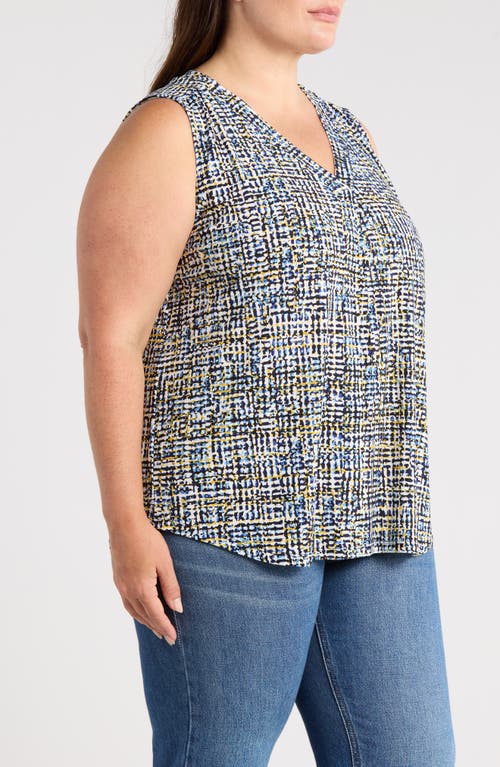 Jones New York Pleat Front Shell Top In Multi