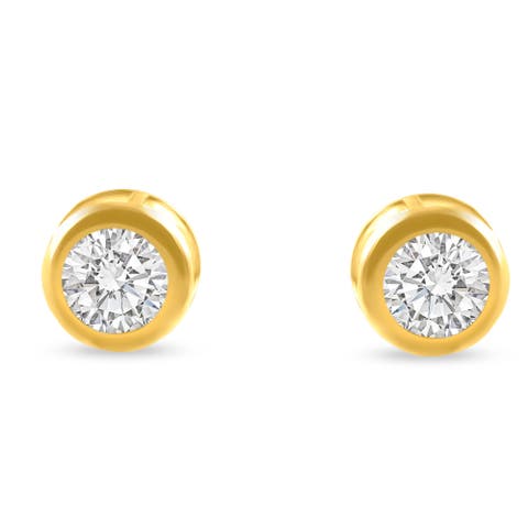 .50 - 1.75 Carat TW Diamond Bezel Stud Earrings in 14k Gold Lab Grown