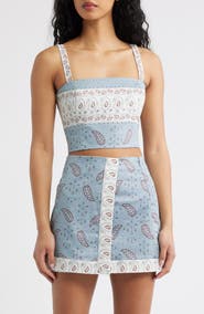 Hill House Home The Anya Paisley Print Crop Tank
