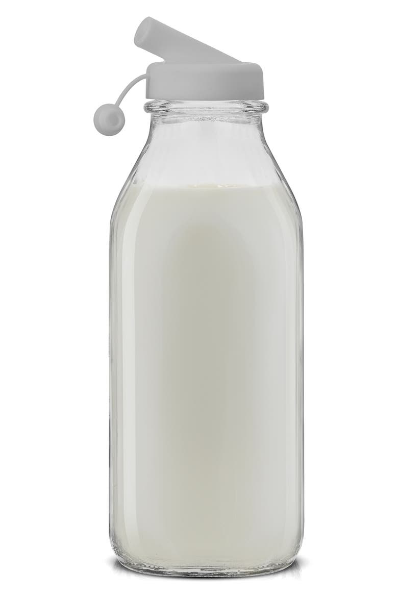 Set of 3 Reusable Glass Beverage Bottles - 32 oz., Alternate, color, CLEAR