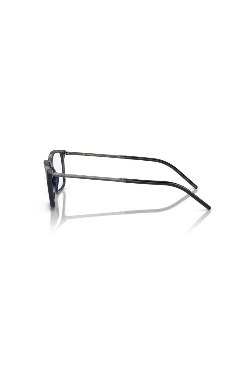 Dolce&Gabbana 55mm Rectangle optical glasses, Alternate, color, Blue
