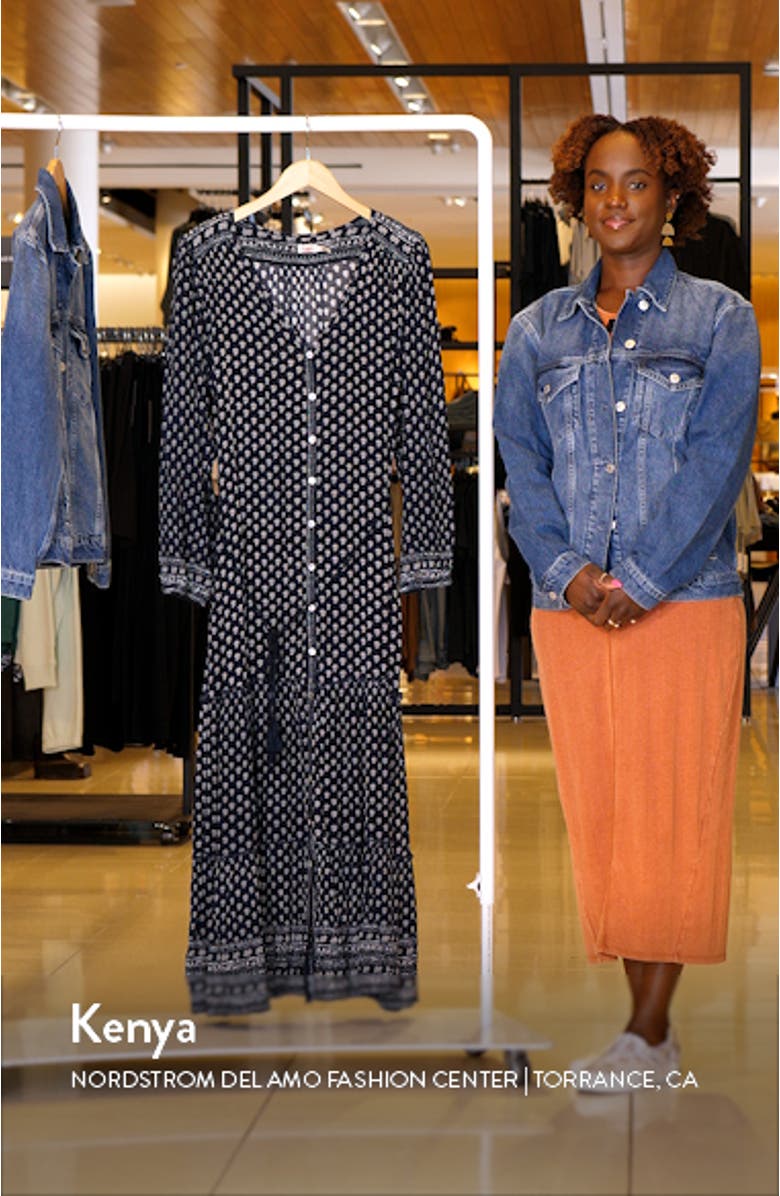 Orinda Belted Long Sleeve Button Front Maxi Dress, sales video thumbnail