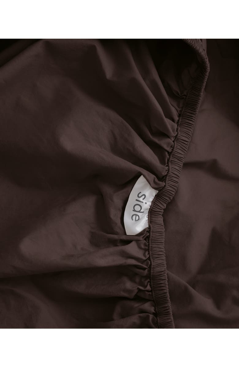 Pact Organic Cool-Air Percale Fitted Sheet, Alternate, color, French Roast