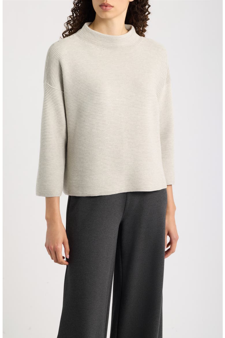 Mock Neck Sweater, Main, color, SEA SALT