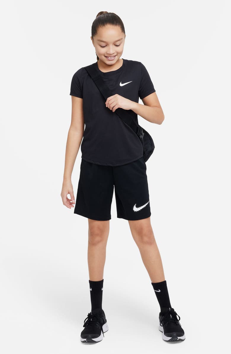 Nike Kids' Dri-FIT Essential Logo Graphic T-Shirt, Alternate, color,