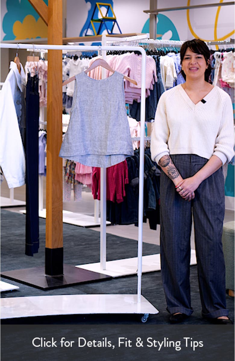 Pleated Linen Shell Top, sales video thumbnail