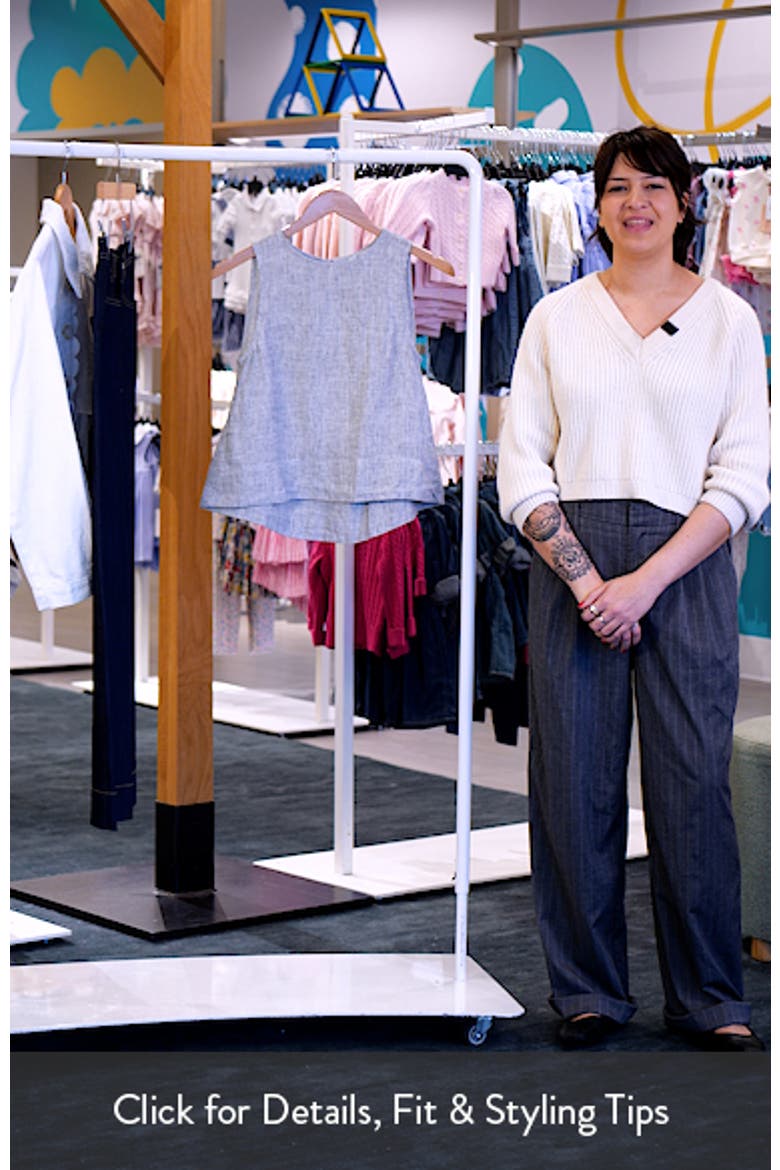 Pleated Linen Shell Top video