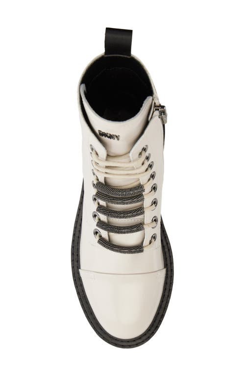Dkny Malaya High Shine Lace Up Boot In Multi