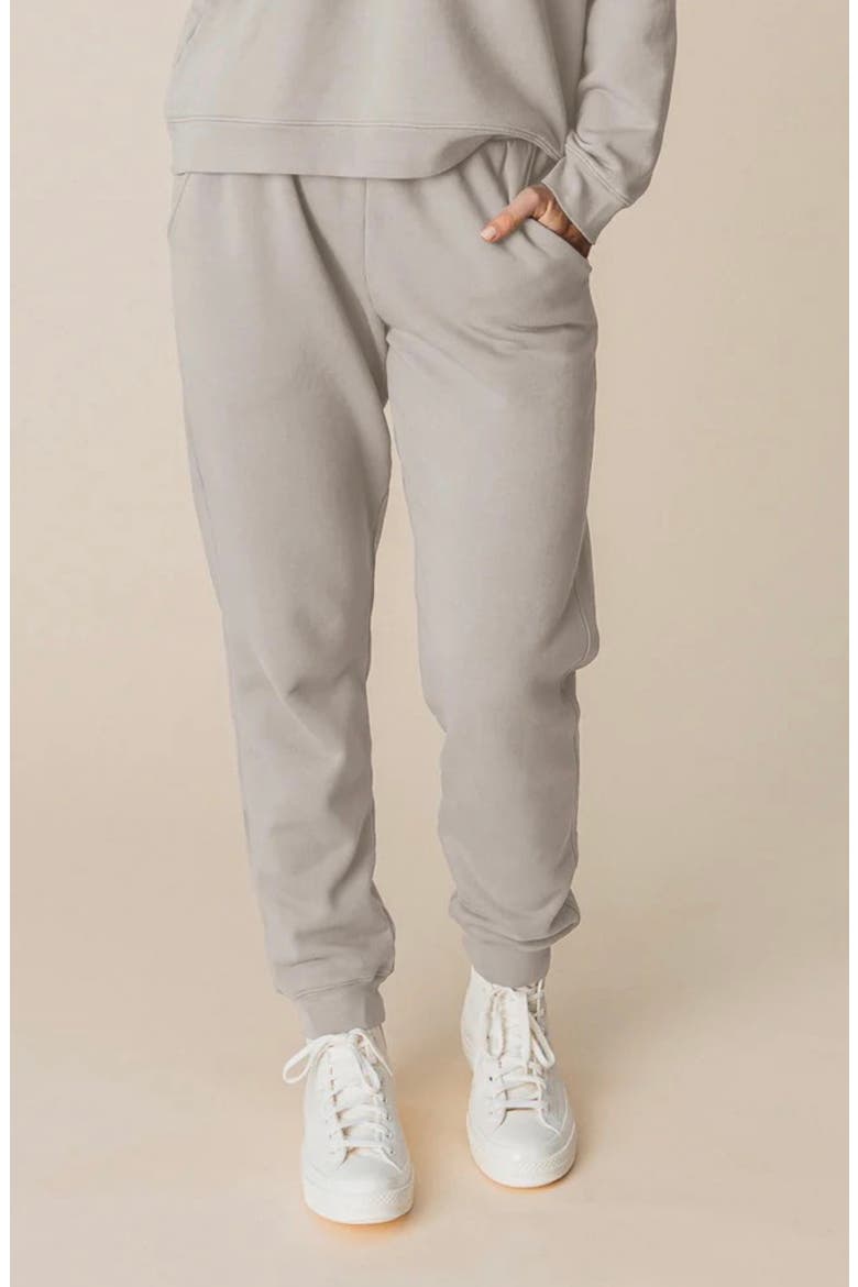 Women's Organic Cotton Teddy Everywhere Jogger, Alternate, color, Stone