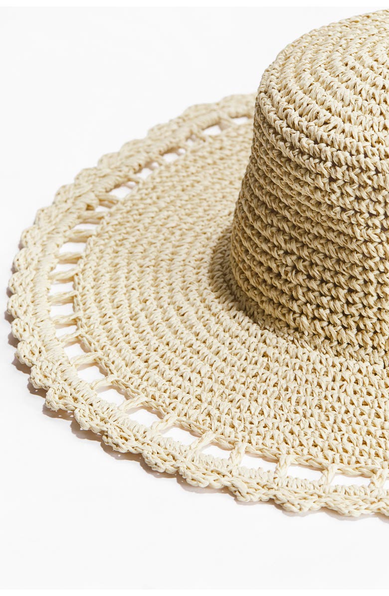 H&M Straw Hat, Alternate, color, Light Beige