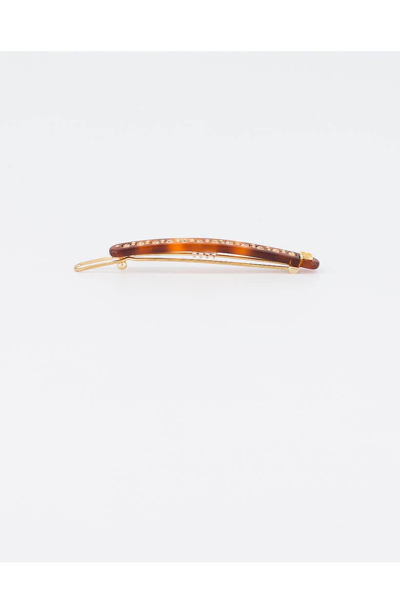 Alexandre de Paris Le Marais tortoise shell strass acetate side barette, Alternate, color,