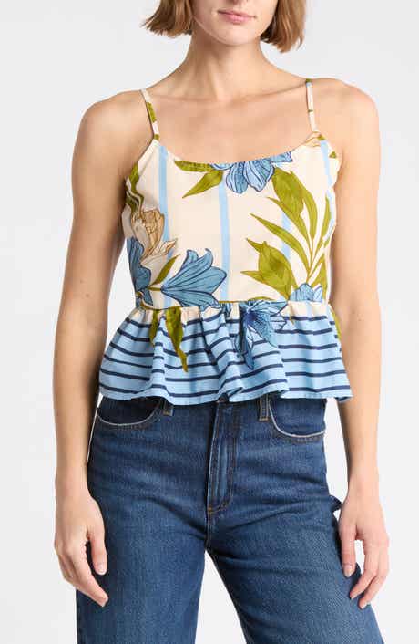 Halogen® Peplum Border Tank