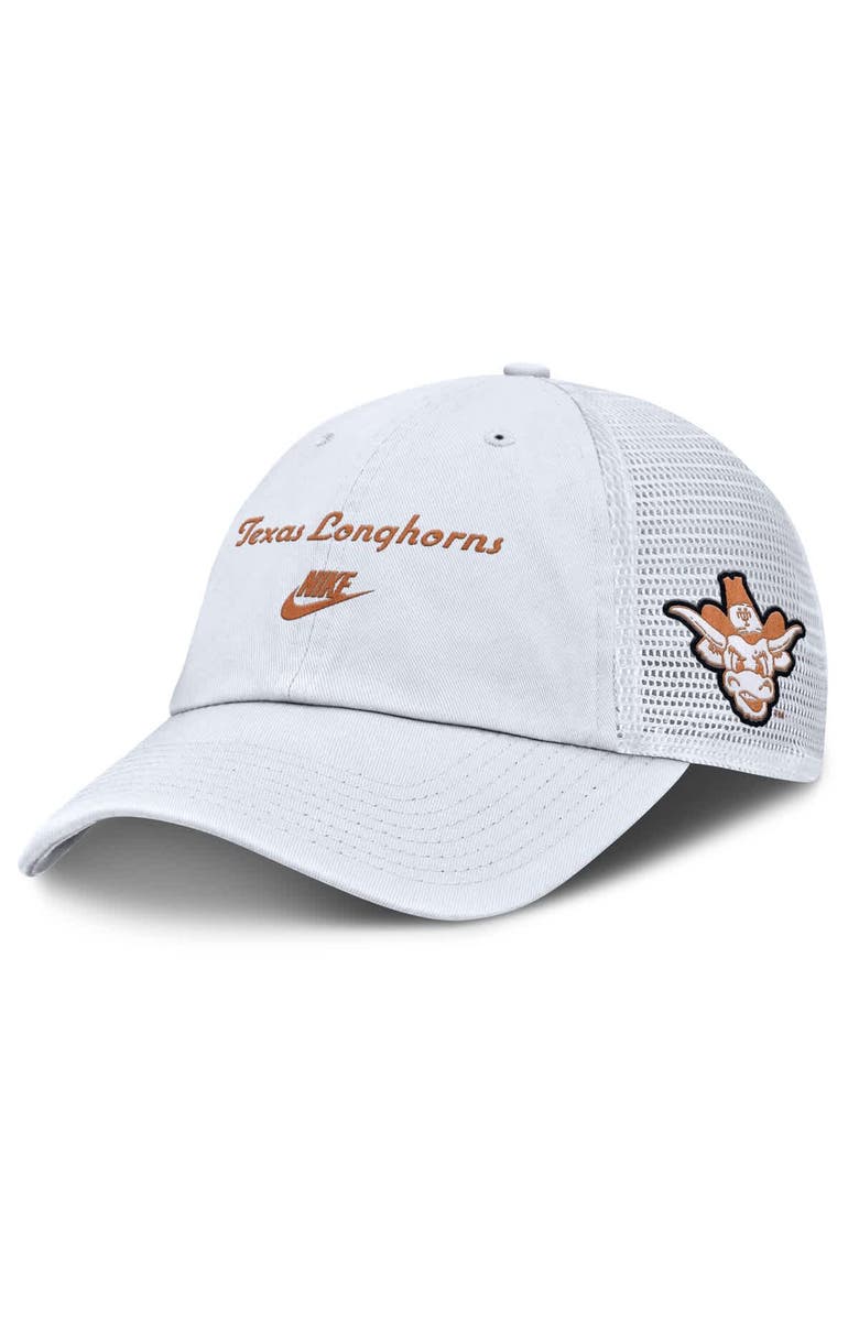 Nike Men's Nike White Texas Longhorns Club Legacy Adjustable Trucker Hat, Main, color, White