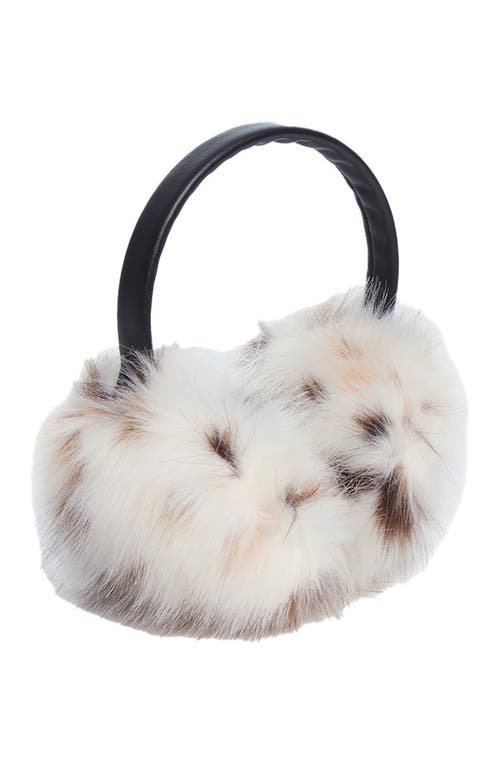 Apparis Esme Leopard Faux Fur Earmuffs In Gold
