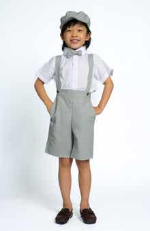 Kids' Eton Safari Linen Blend 5-Piece Suspender Suit Set