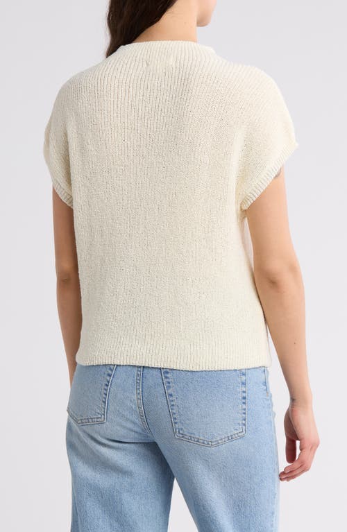 BLU PEPPER BLU PEPPER MOCK NECK CAP SLEEVE RIBBED SWEATER