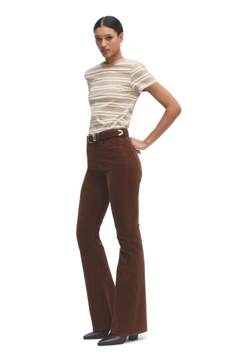 Alba Cotton T-Shirt, Alternate, color, TOASTED WHEAT STRIPE