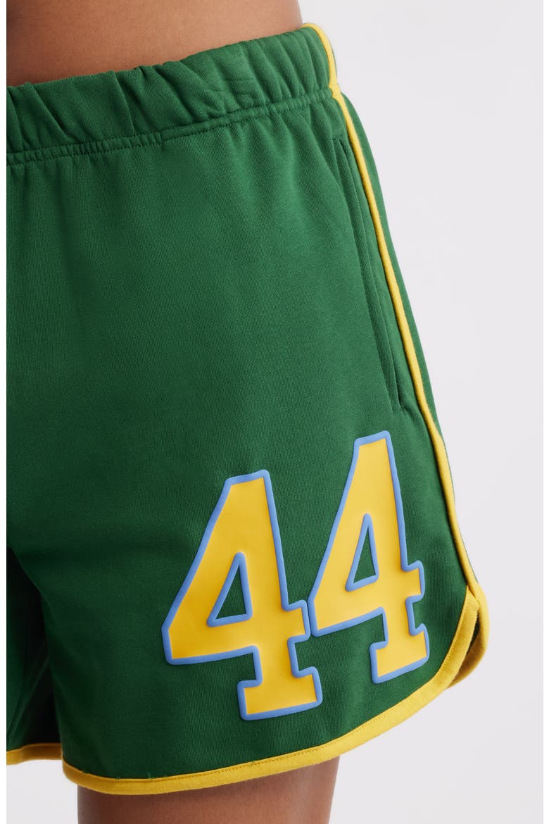 444 Graphic Sweat Shorts, Alternate, color, GREEN