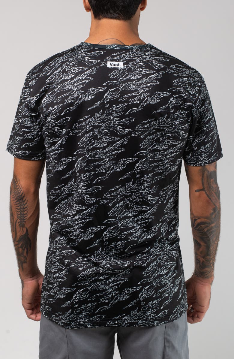 VAST Aqua Terra Shadow Camo Tech Performance T-Shirt, Alternate, color, Black