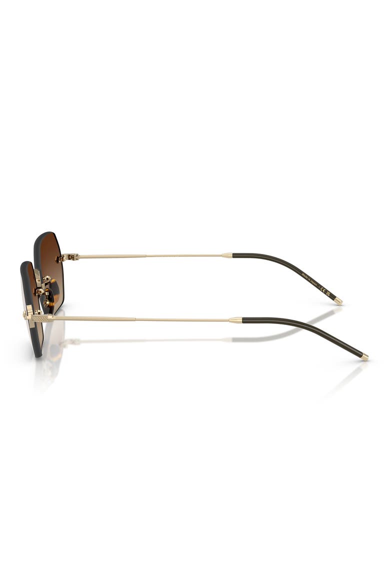 52mm Irregular Sunglasses, Alternate, color, GOLD/ DARK BROWN GRADIENT