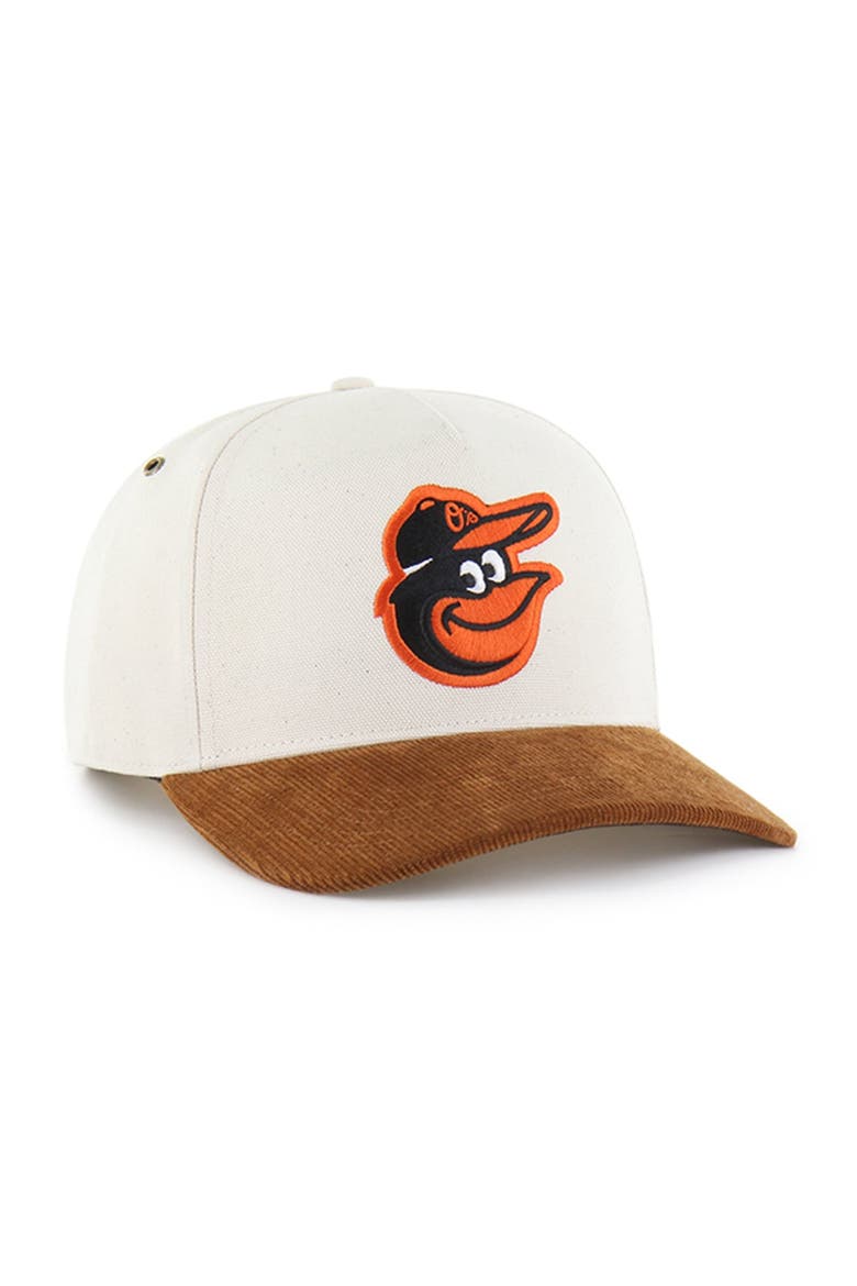 Men's Carhartt x '47 Natural/Brown Baltimore Orioles Undyed Relaxed Hitch Adjustable Hat, Alternate, color, Natural