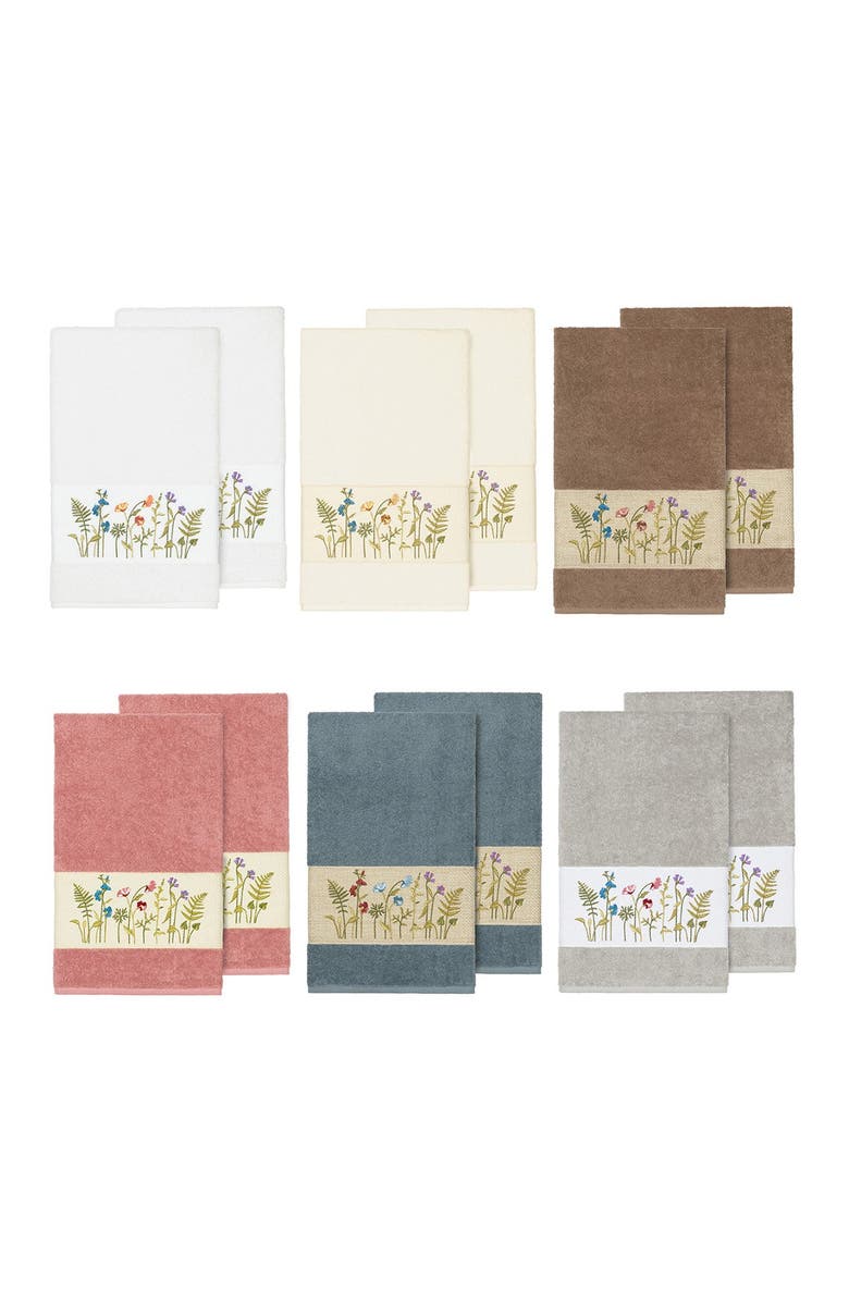 Linum Home Textiles Serenity Embellished Bath Towel - Set of 2 - Teal, Alternate, color, Teal