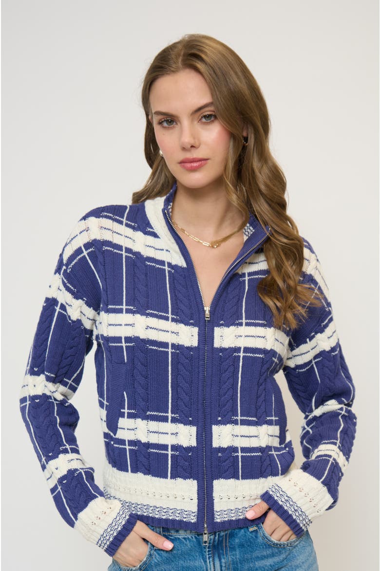 Eden Specialty Stitch Bomber, Main, color, Blue Multi