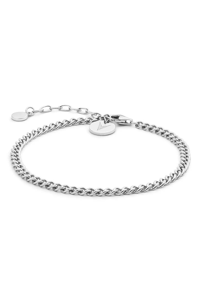 The Cuban Link Bracelet, Main, color, SILVER