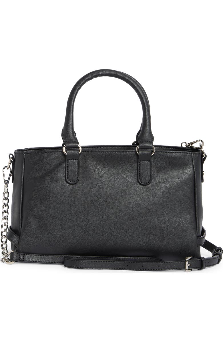 Madden Girl Faux Leather Satchel Bag, Alternate, color, Black