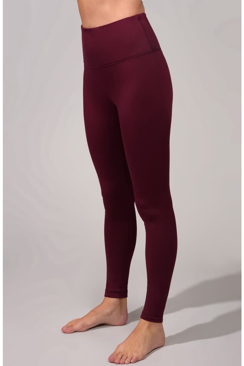 Soft Tech Fleece Lined High Rise Leggings, Alternate, color, RUBY PORT