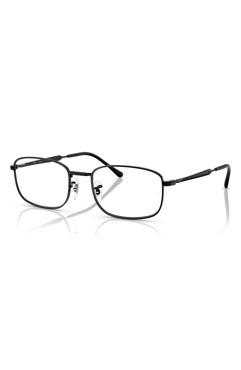 Ray-Ban 54mm Pillow Optical Glasses, Alternate, color, Black