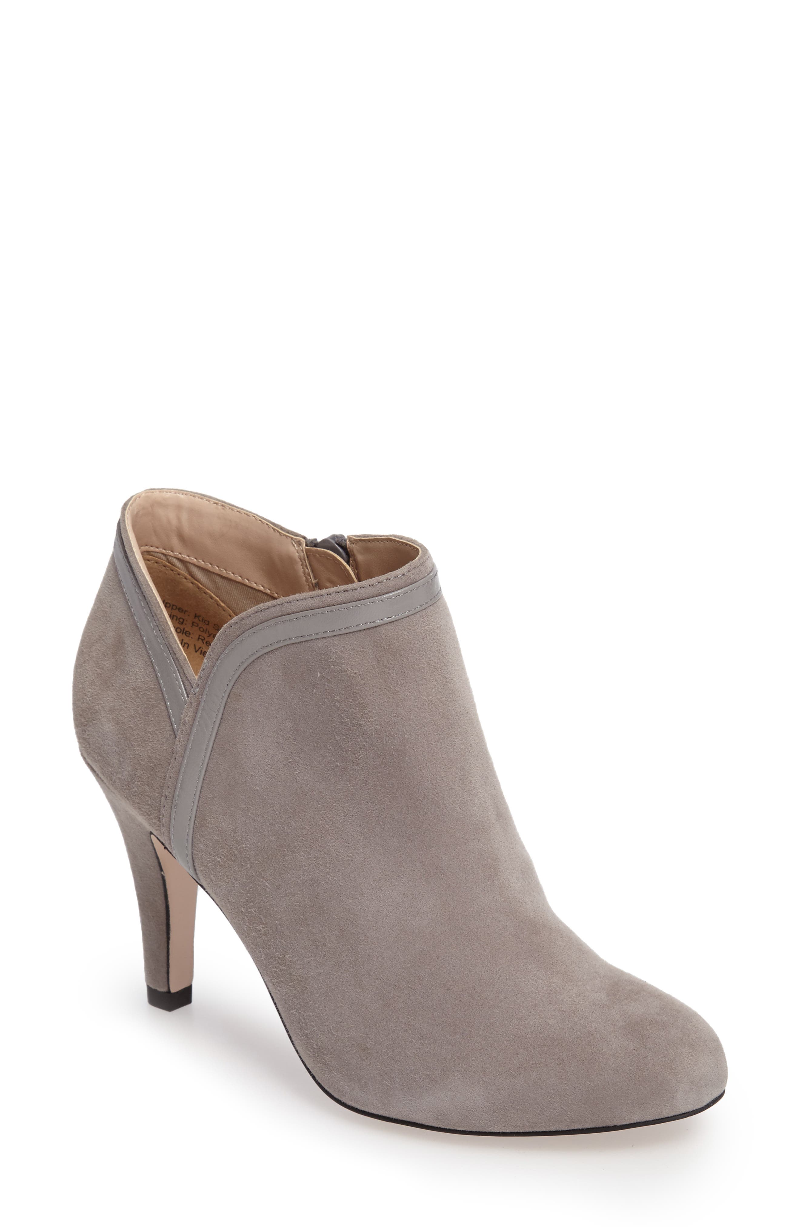 'Roxine' Bootie, Main, color, MOUSE GREY SUEDE