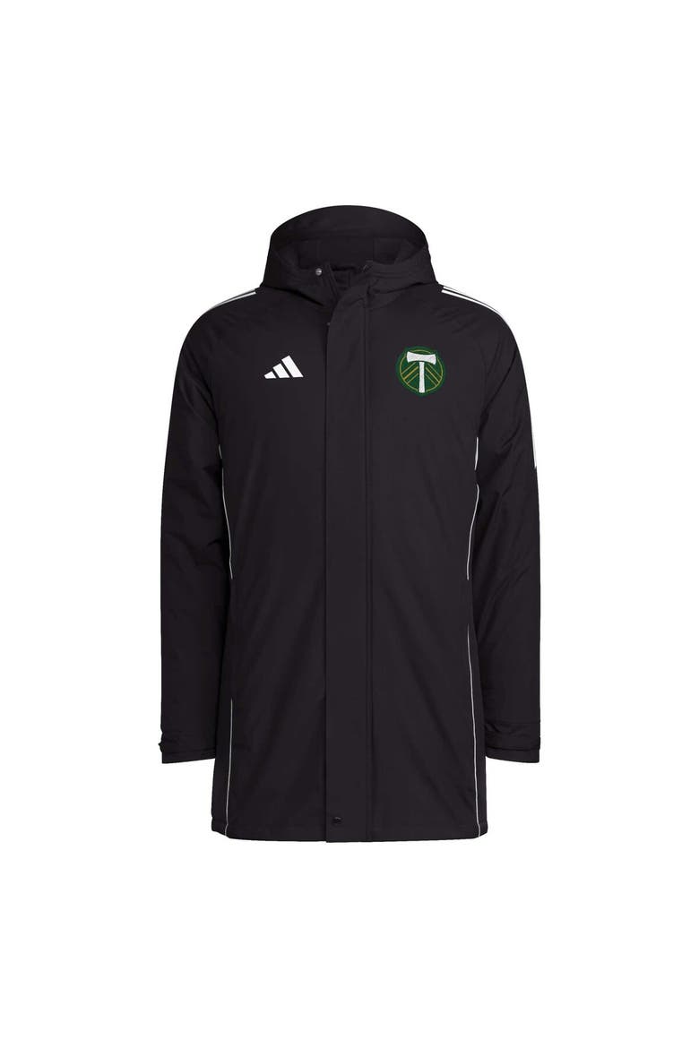 Men's adidas Black Portland Timbers Tiro 24 Full-Zip Hoodie Winter Parka, Alternate, color, Black