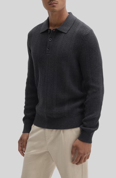 Mercato Long Sleeve Polo Sweater