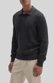 Robert Barakett Mercato Long Sleeve Polo Sweater