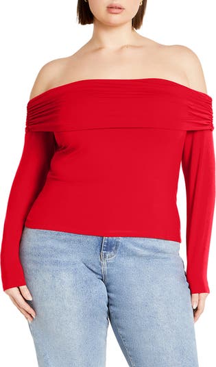 City chic off the shoulder top online