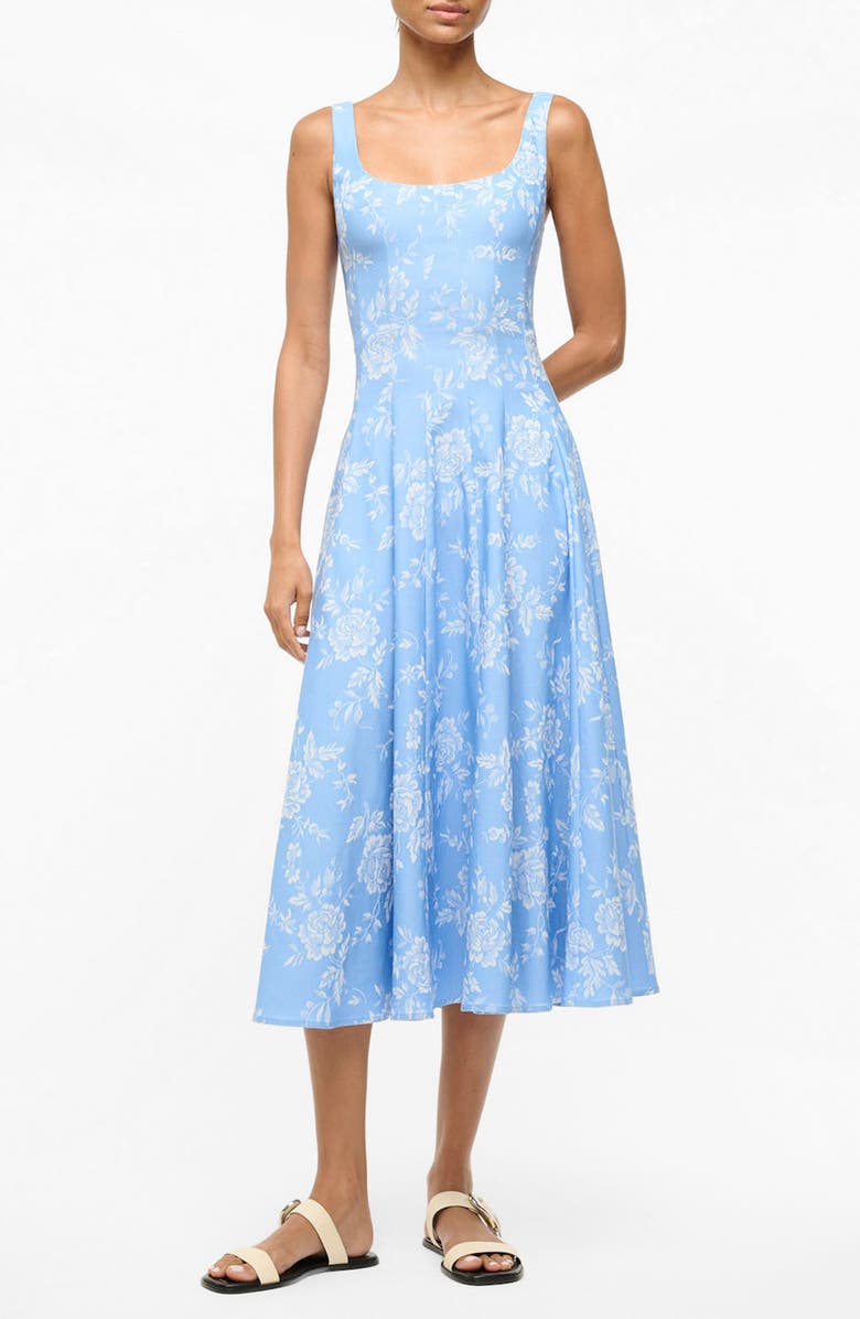 STAUD Wells Floral Midi Dress | Nordstromrack