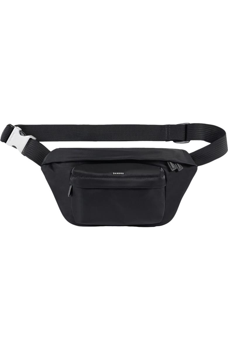 SANDRO Large belt bag, Main, color, Black