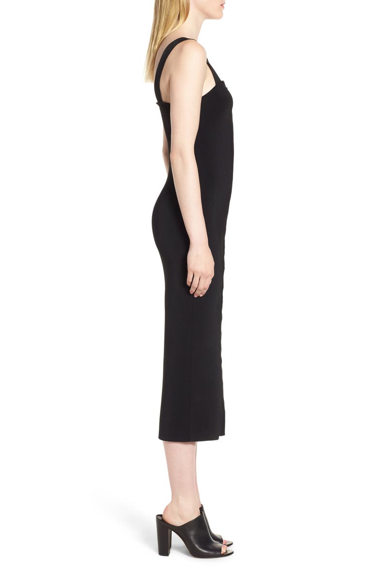 Hook & Eye Sweater Dress, Alternate, color, BLACK