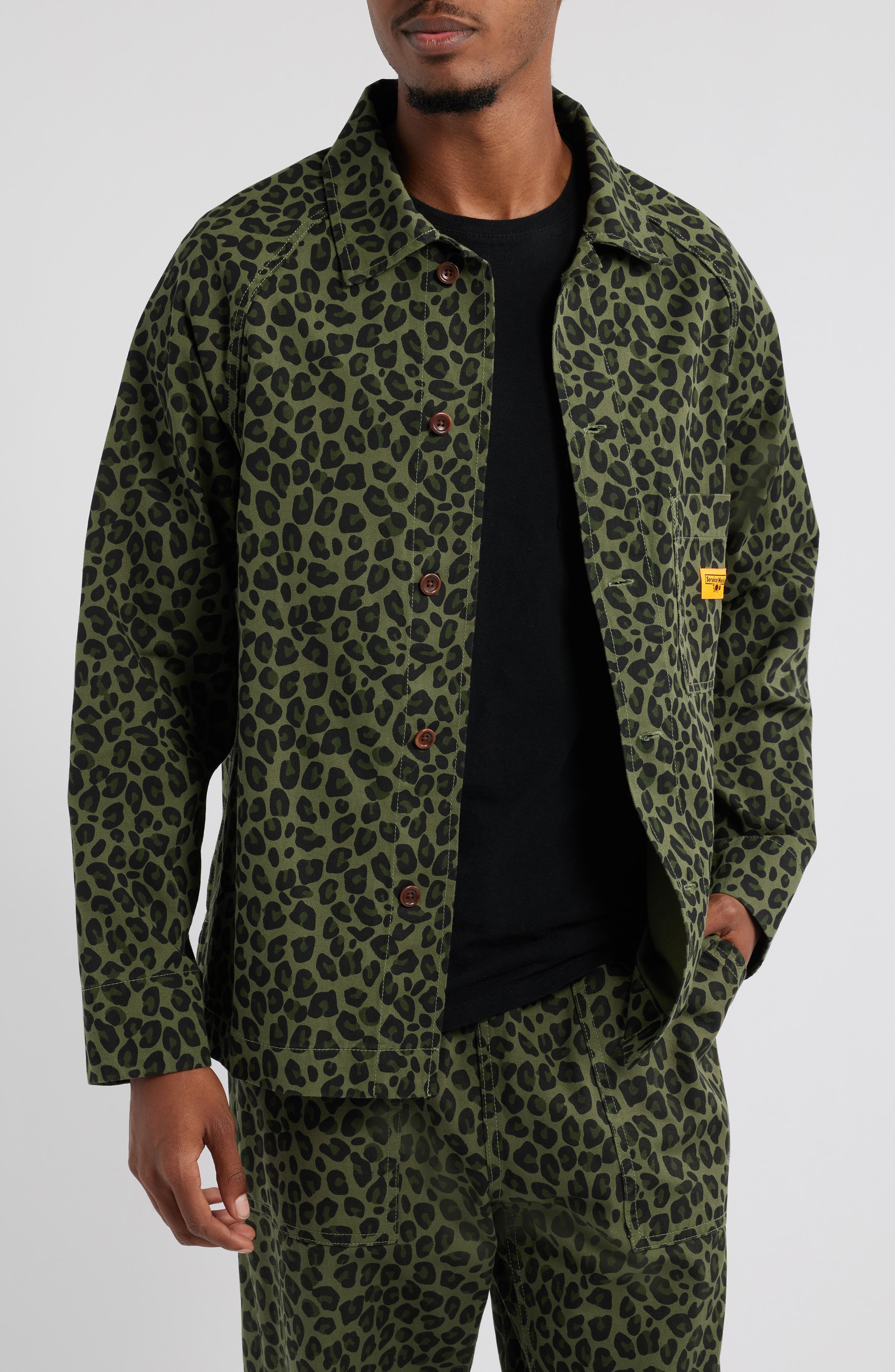 Leopard Print Front of House Jacket (Men) | Nordstrom