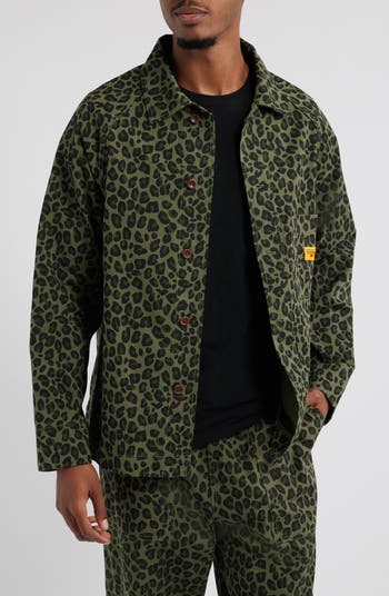 ジャケット THE MUSEUM VISITOR HOT FIX LEOPARD WORK JACKET 5MM420 THE MUSEUM VISITOR HOT FIX LEOPARD WORK JACKET 5MM420