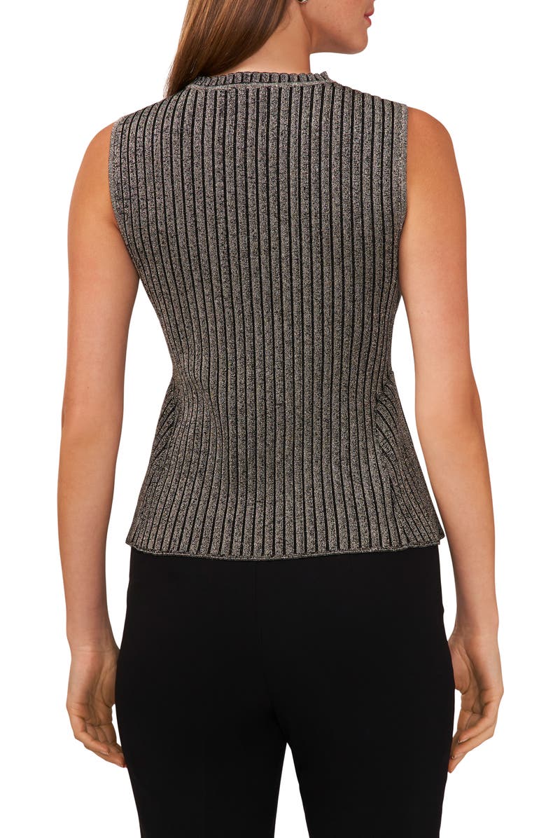 Halogen<sup>®</sup> Flare Hem Sleeveless Sweater, Alternate, color, Rich Black