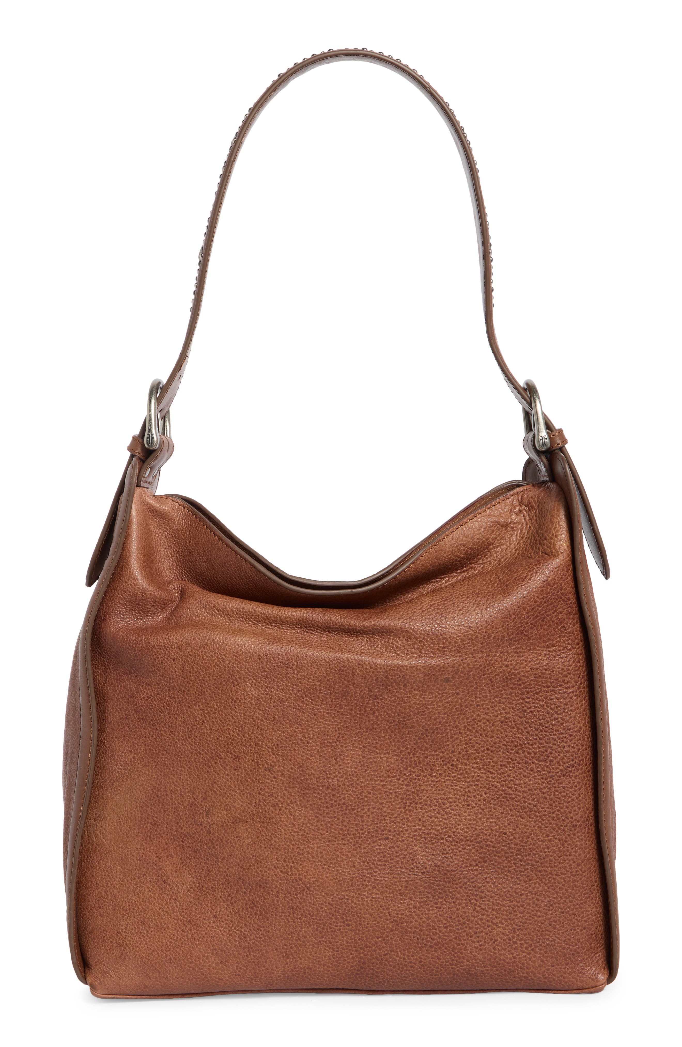 Carla Studded Leather Hobo Bag