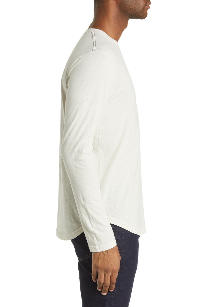 Tri-Blend Long Sleeve Scallop Crew T-Shirt, Alternate, color, SEED