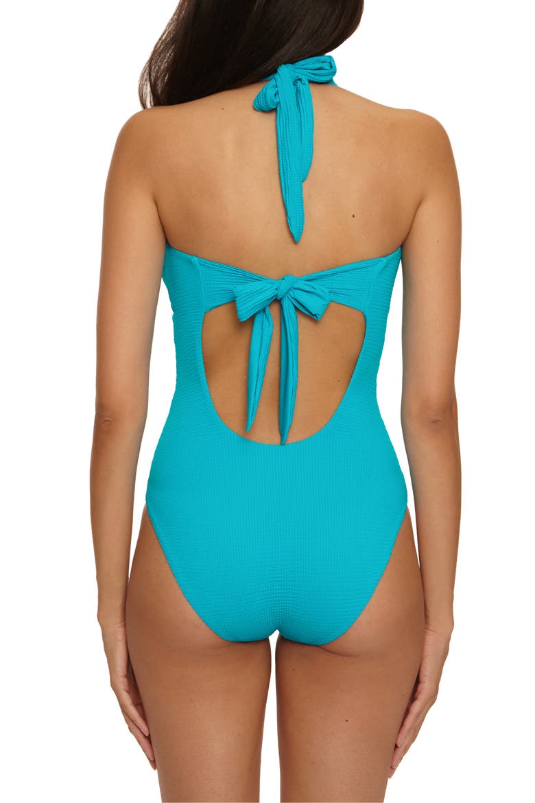 Metropolis One-Piece Swimsuit, Alternate, color, TURQUOISE