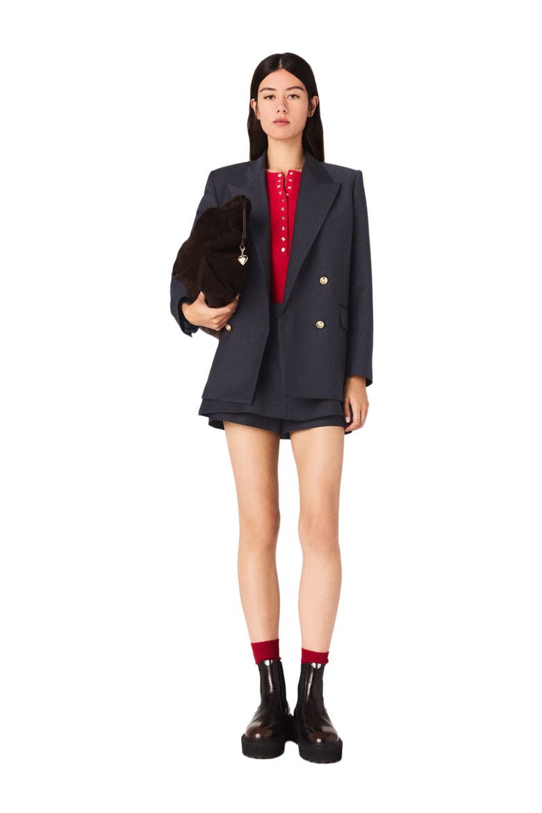 Blazer with gold buttons, Alternate, color, Navy
