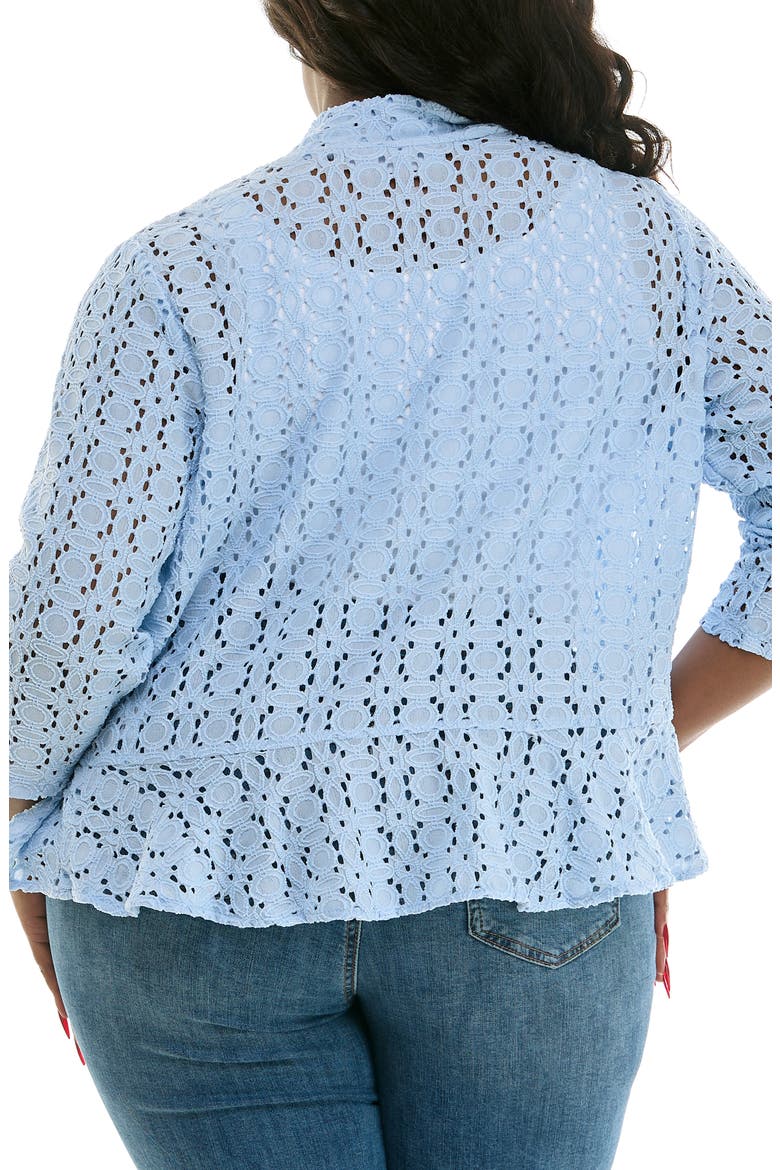 Lace Three-Quarter Sleeve Bolero, Alternate, color, BLUE